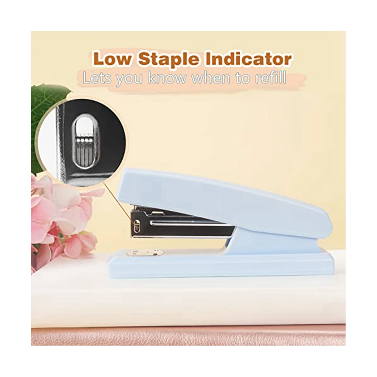 دباسية مكتبية محمولة للمكتب ، كباطات متينة ، لوازم مكتبية ، زرقاء