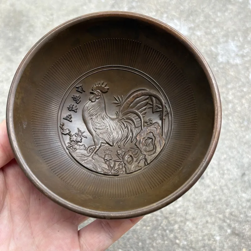 Vintage-style copper-colored incense burner for home use Red copper bowl incense burner and related items for religious offering