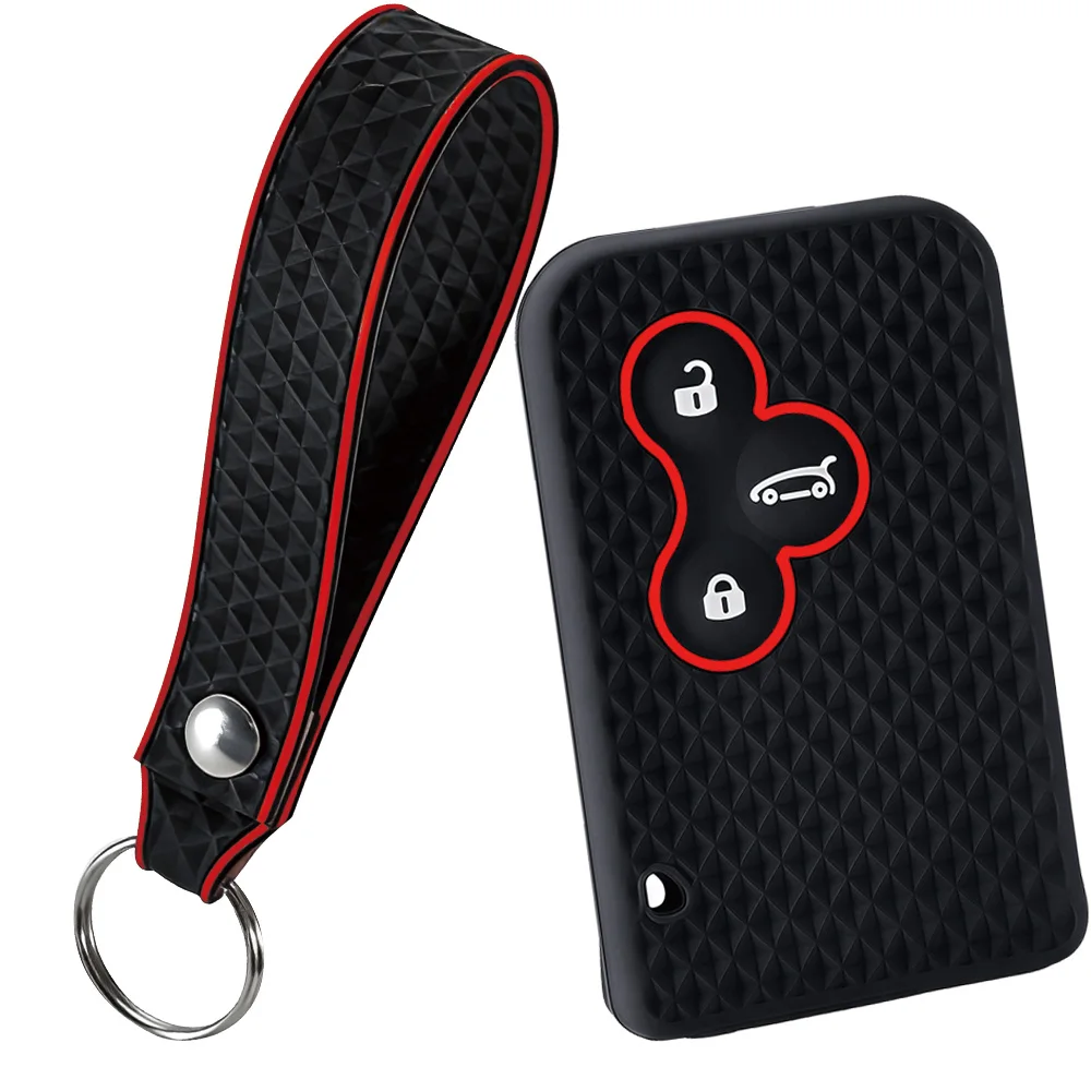 3 Buttons Car New Silicone Remote Key Case Fob Cover for Renault Megane II Grand Scenic 2006 2007 2008 Smart Keyless Accessories view 4