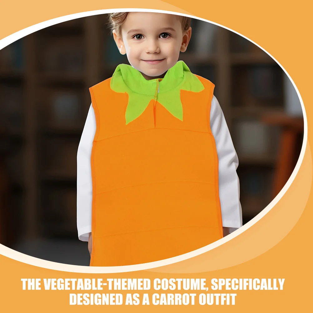 

Carrot Costume Children Cosplay Party Decor Comfortable Texture Lightweight Attractive Look Endless Play Opportunities