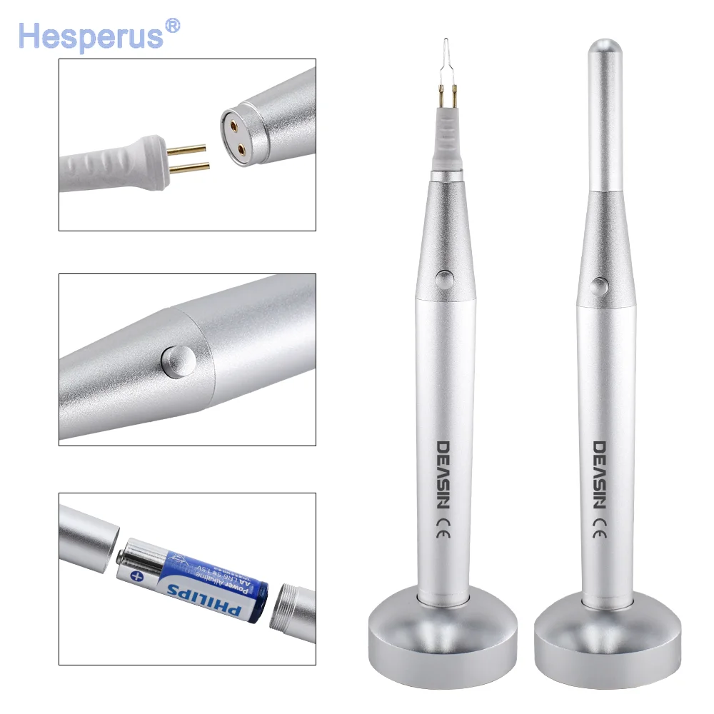 den tal Gutta Percha Cutting Heated AA Battery Removable Model Teeth and Gum Cutter Electrocoagulation Hemostatic Pen 8 Tips