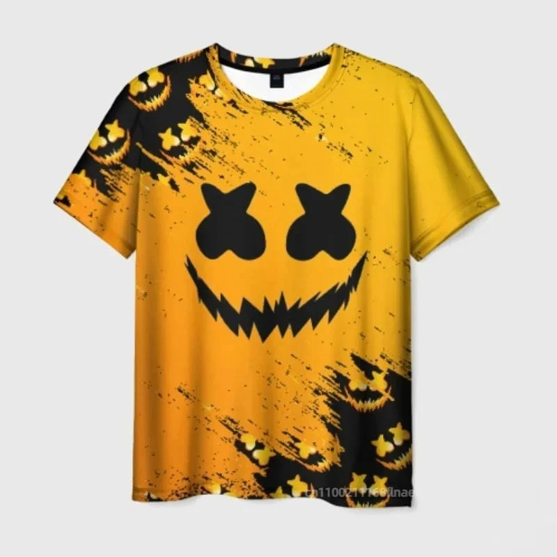 Abbigliamento da ballo di strada Top Street Hip Hop Moda T-shirt girocollo 3D da uomo T-shirt estiva a maniche corte stampata Hip Hop fresca