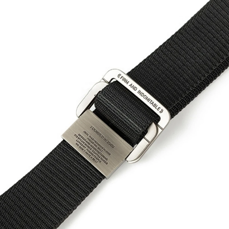 Canvas Belt Men\'s Belt Alloy Double Buckle High Quality Soft Nylon Belt Ladies Casual Personality Belt