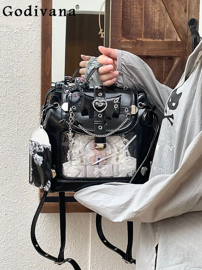 

Japanese Original Gothic Style Y2k Subculture Backpack Small Capacity Star Chasing Cute Baby Bag Cute Girl Pain Bag