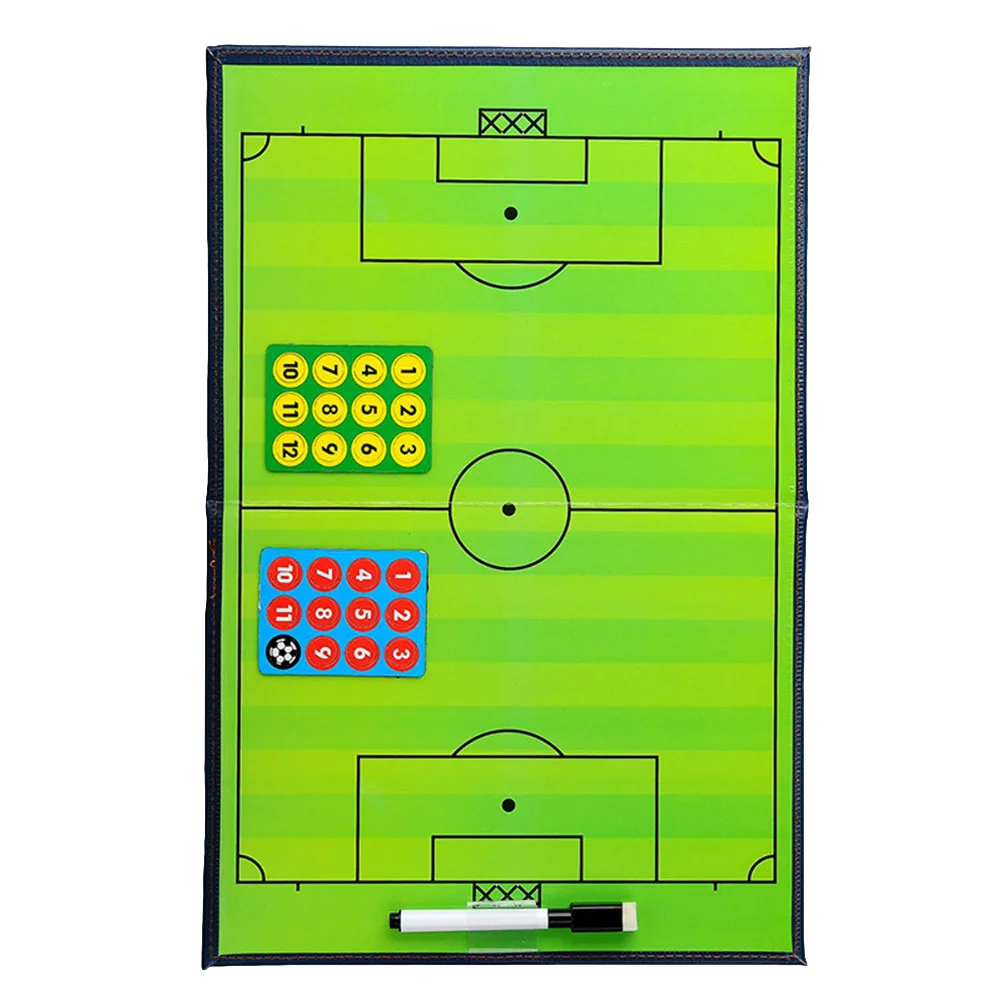2-delig PVC magnetisch voetbalcoachingbord Herbruikbaar wisklembord Groene markeerstift Koelkast Tactisch plan