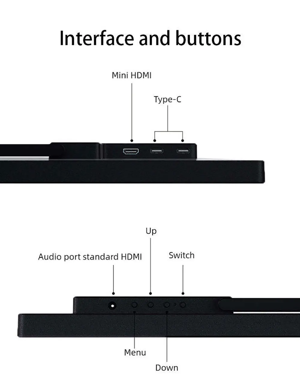 Sibolan 24.5-Inch Portable Monitor 2.5K High Resolution Screen Extender 5ms 165Hz IPS Type C HDMI Port For Office Home & Gaming