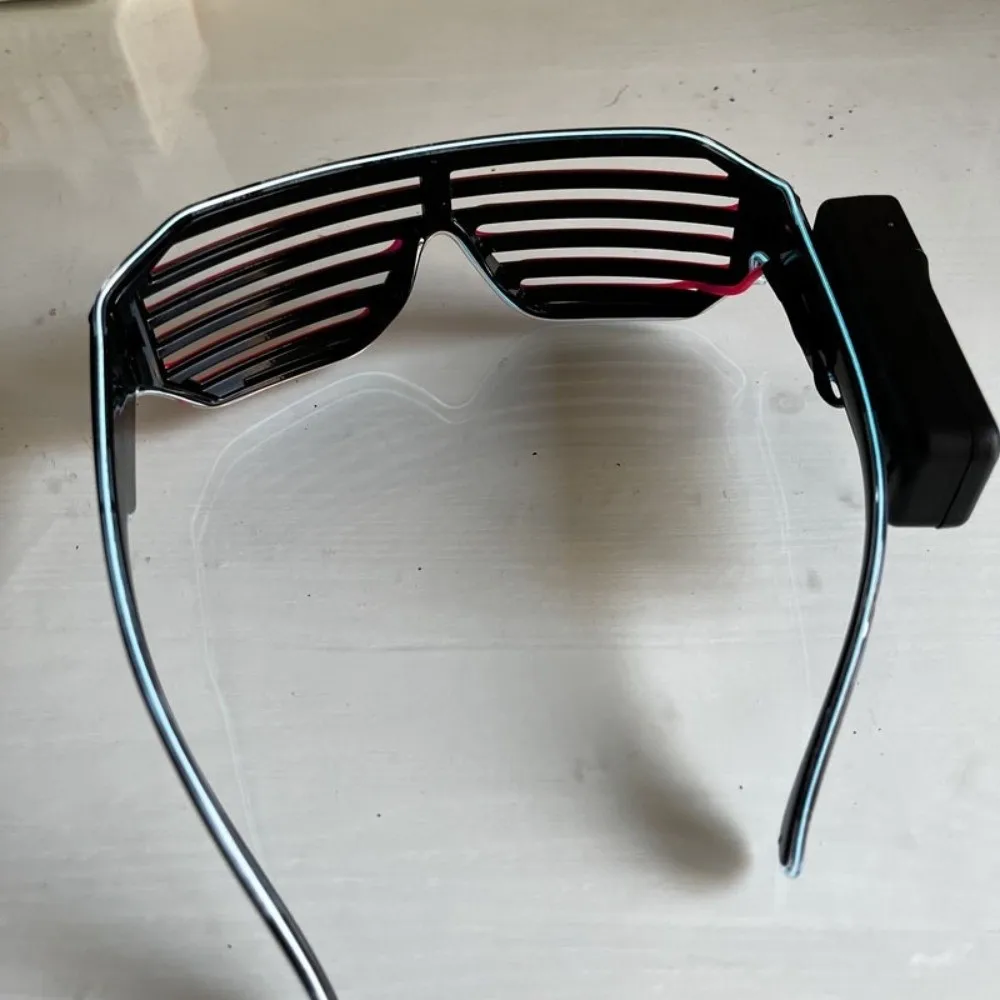 Wireless LED Glowing Glasses Cool Double Colors Neon Glasses Colorful Glow-in-the-dark Fluorescent Glasses Halloween Costumes view 3