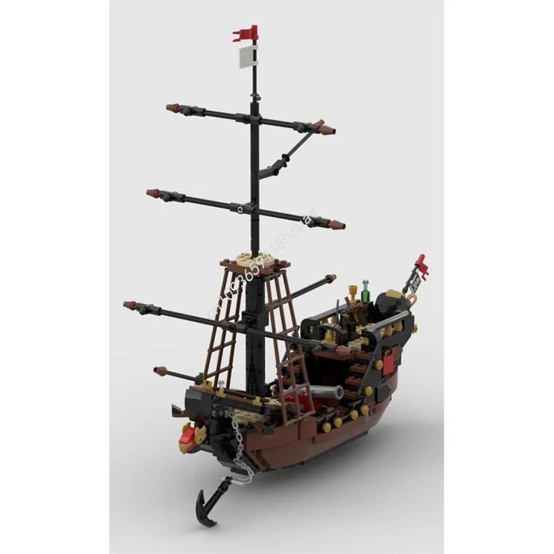 

586 шт. MOC Moc пиратский корабль/бриг v4.0 пираты строительные блоки Рождественский подарок пластиковый эксклюзивный DIY подарочный проект комплект идеальный