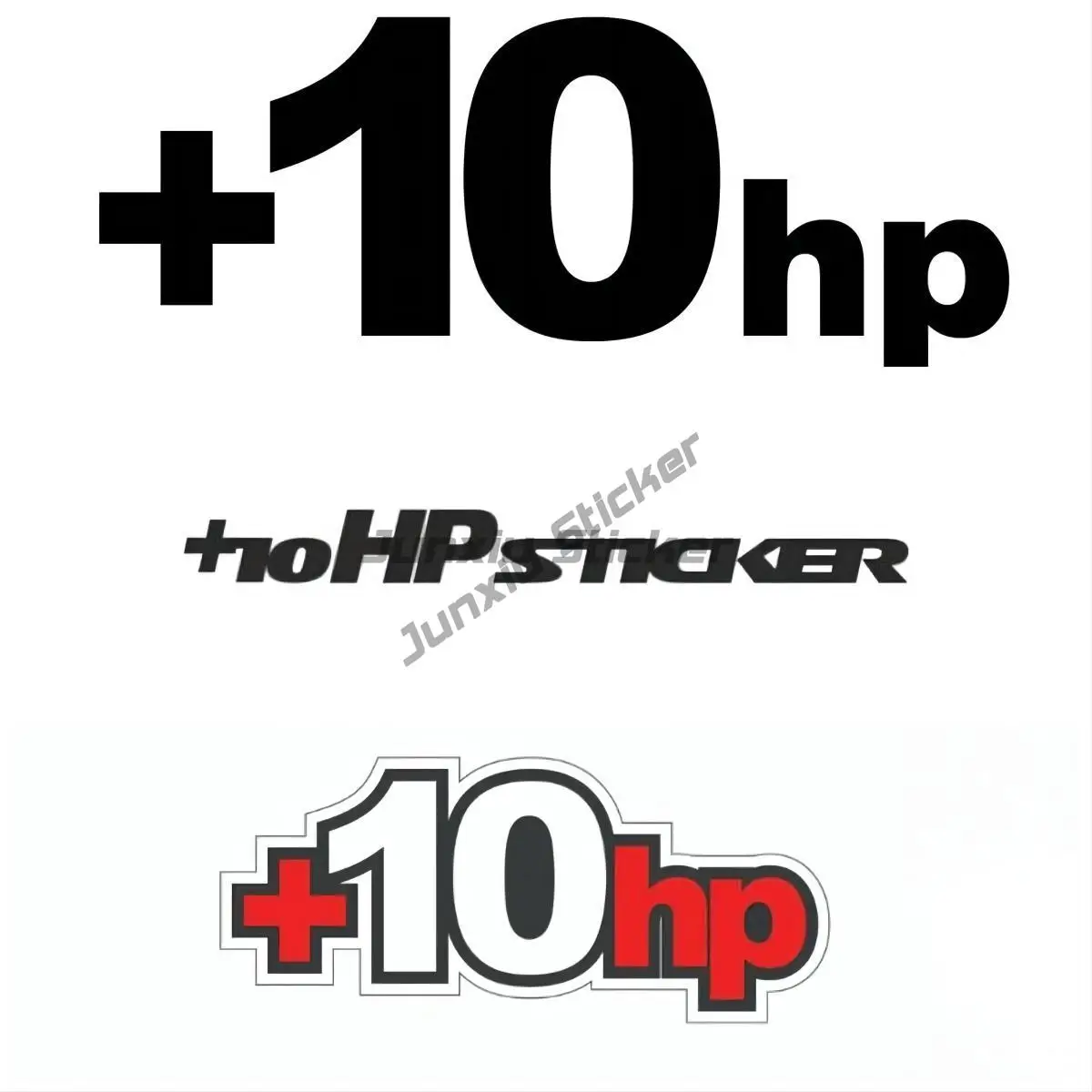 

+10HP Sticker Horse Power 4x4 window bumper funny car decal go fast Accessories Ornaments Jdm Decor Robot Gadgets