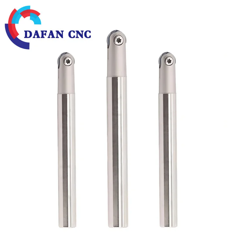 

T2139 Круглая концевая фреза из сплава с быстрой подачей, высокоскоростная режущая шаровая фреза, удлиненный хвостовик 350 мм C10 C12 C16 C20 C25 C32