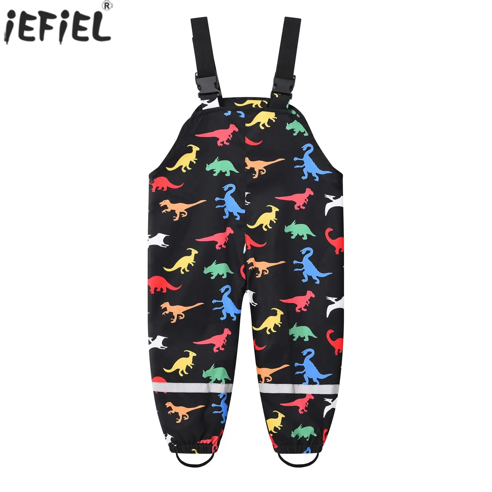 Toddler Baby Rain Pants Overalls Adjustable Printed Mud Dirty Proof Waterproof Suspender Trousers Children Boys Girls Clothes