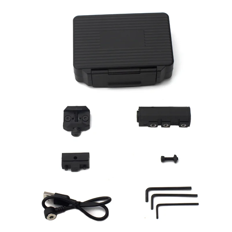 رؤية ليزر تكتيكية قابلة لإعادة الشحن متوافقة مع سكة Picatinny وسككك الحديدية M-lok رؤية ليزر أحمر أخضر أزرق #6