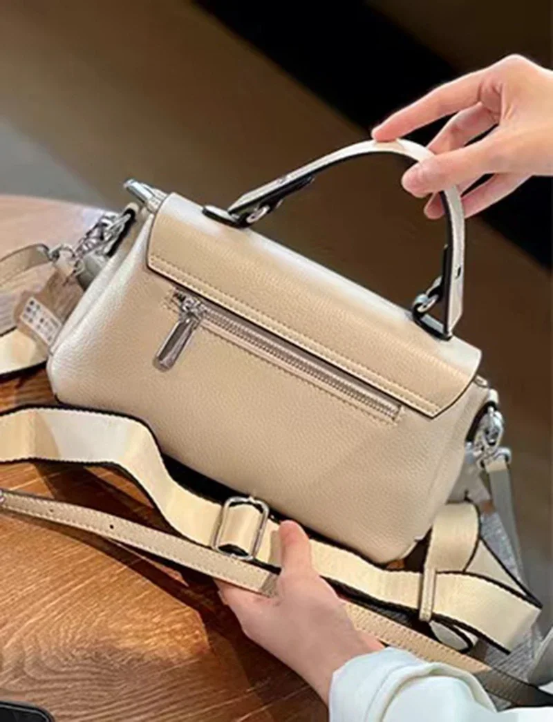 Women Bag Genuine Leather Lady Crossbody Shoulder Bag 2024 Fashion Advanced Sense Handbag Female Real Leather Messenger