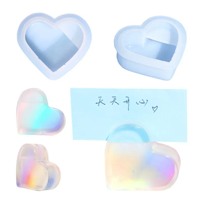 

Облако в форме сердца зажим для заметок силиконовая форма ручной работы цементная смола офисный держатель для визитных карточек инструменты для изготовления настольного декора