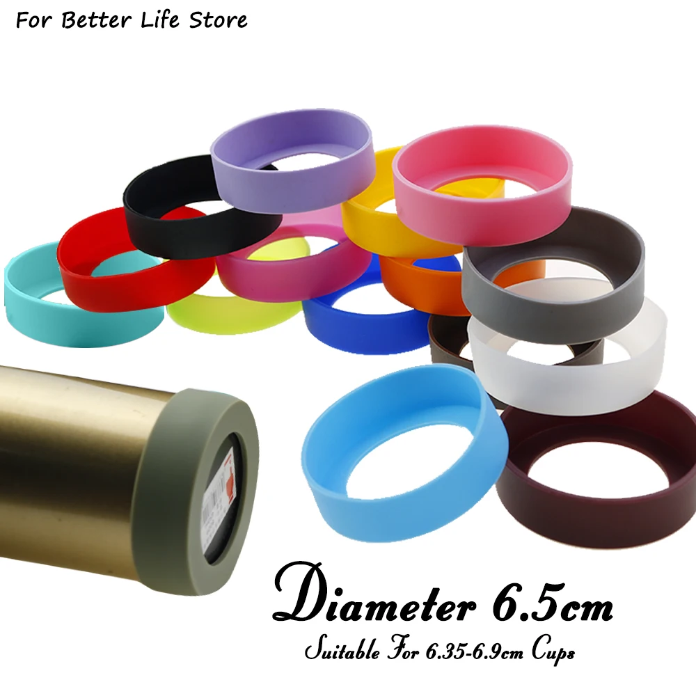 1PCS 6.5CM Silicone Cup Bottom Protective Case Cover Holder Thermos Base   From Impacting Not Deformed Good Toughness Odorless - Image 2