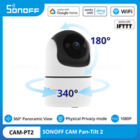 SONOFF CAM Pan-Tilt 2 Smart Wi-Fi Indoor Home Security Camera 360° Panoramic View Full-color Night Vision via Google Alexa