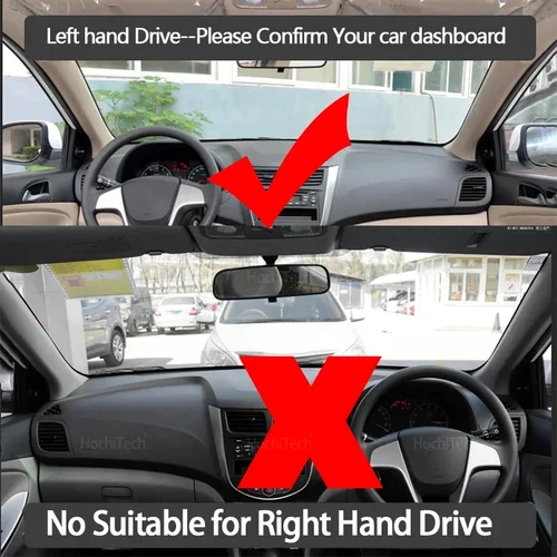 Imagen 2 del producto Cubierta de tablero, alfombrilla antideslizante, almohadilla protectora para Hyundai Solaris Accent 2011-2017 RB, accesorios para coche, alfombra parasol