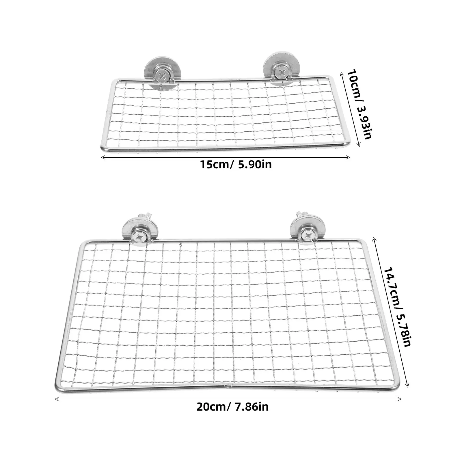 2Pcs Parrot Perch Platform Stainless Steel Resting Stand Cage Rack for Parakeets Cockatiels Medium Birds Home Pet Shops