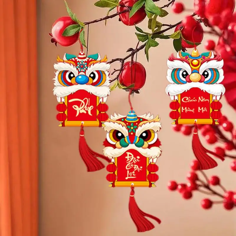 Lunar New Year Ornaments Chinese Lunar New Year Lucky Ornament New Year Pendant For Home Restaurant Car Trees Decorations