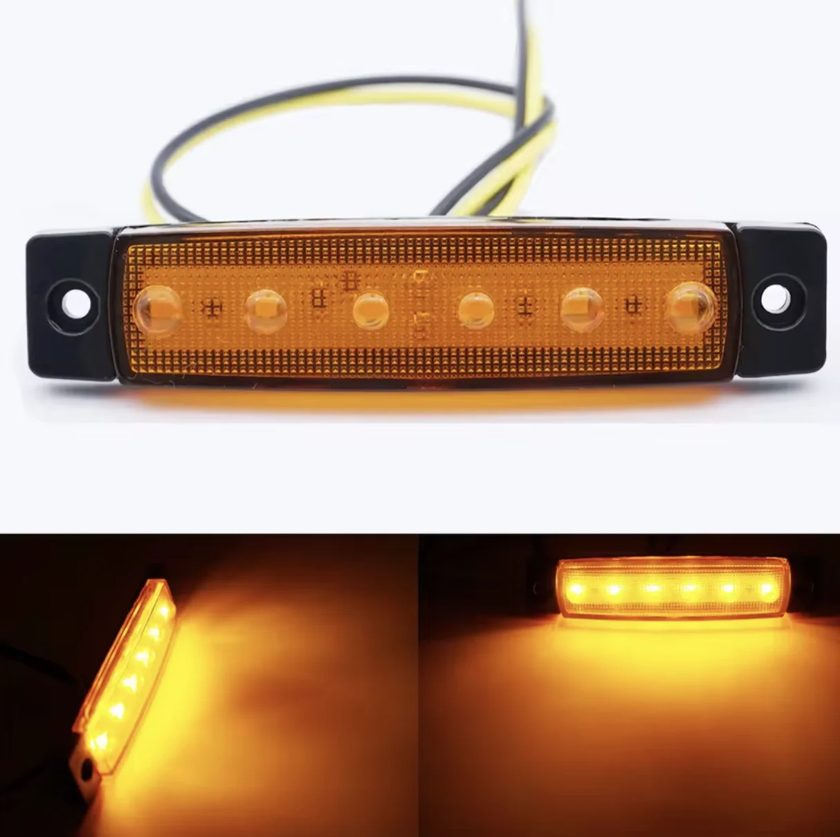 

1 шт. боковой габаритный фонарь для грузовика, светодиодный указатель поворота 12В/24В, задний сигнальный и стоп-сигнал для автобуса, грузовика, прицепа