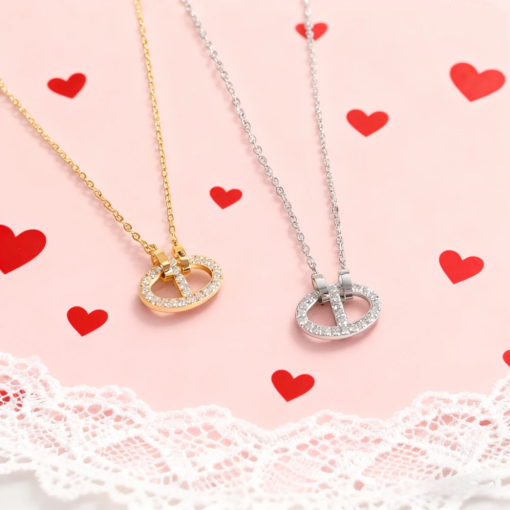 

Premium Jewelry Women's Romantic Crystal Temperament Zircon Collarbone Necklace, Fashionable Anniversary Gift