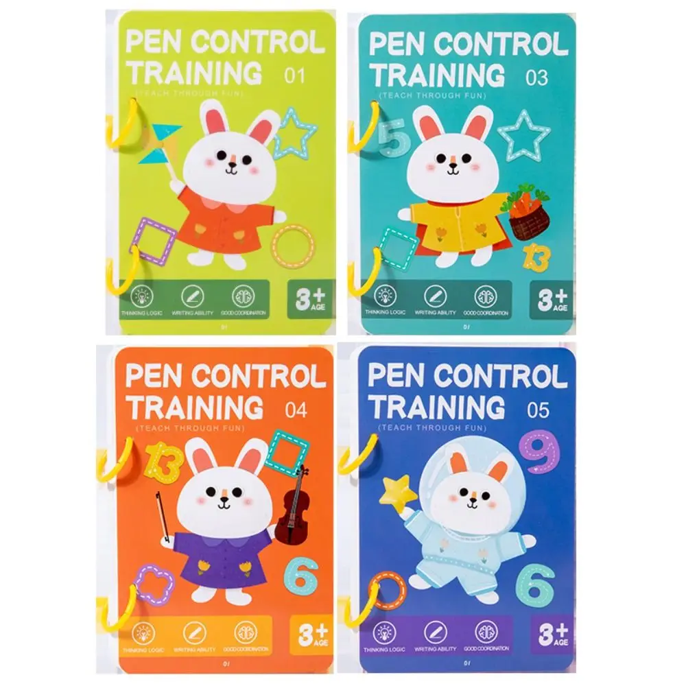 

32/64/96 страниц, детская учебная книга для управления ручкой, многоразовая учебная книга для обновления управления ручкой, стираемая