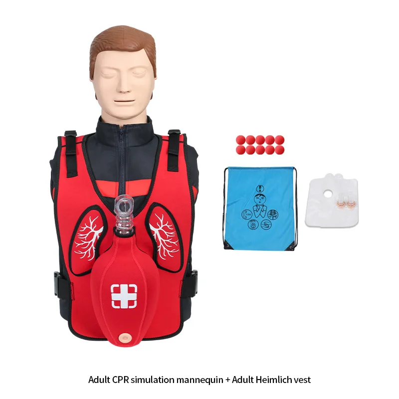 DARHMMY  Half-Body CPR Training Manikins and First Aid Training Heimlich Training Vest Choking Trainer