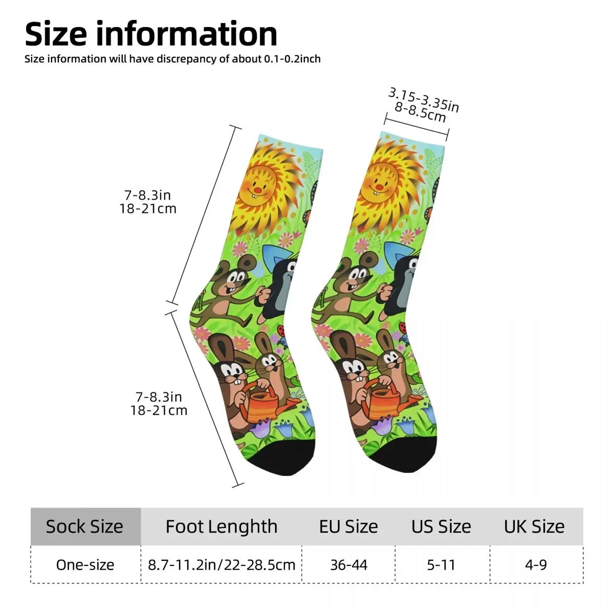 Krtek The Little Mole Unisex Winter Socks Hiking Happy Socks Street Style Crazy Sock