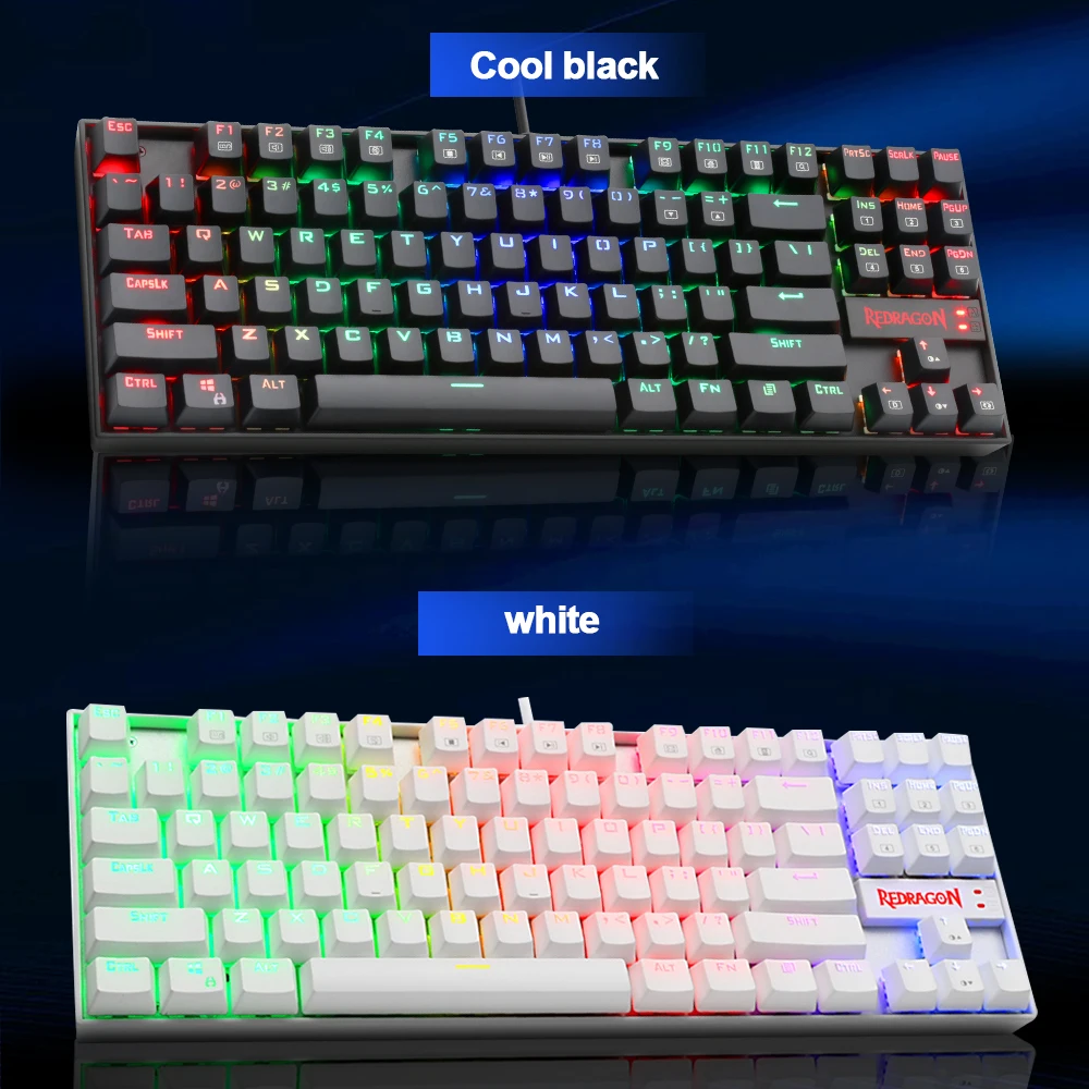 

New K552 USB Mechanical Gaming Keyboard Blue Switch DIY Rgb Led Backlit Keys 87 Keys Gamer for Computer pc