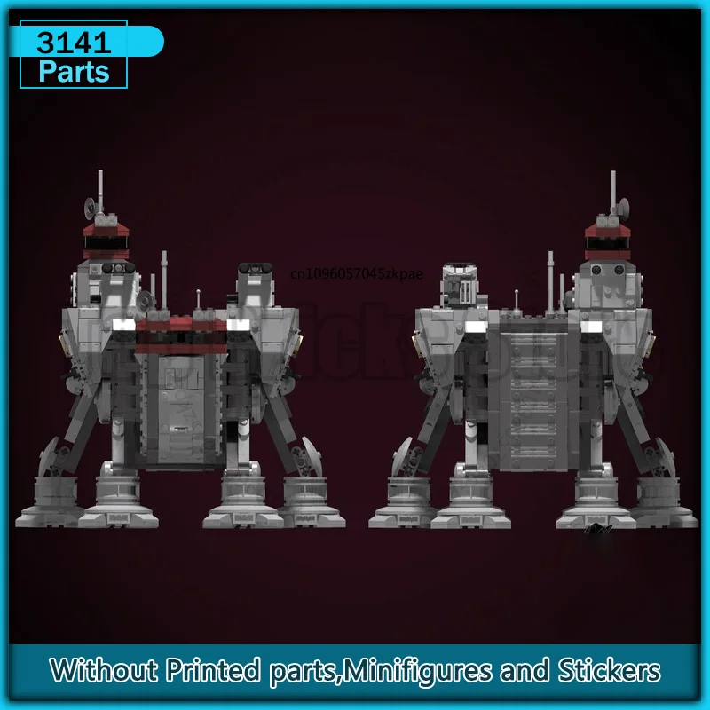 Piattaforma di atterraggio per tutti i terreni AT Walker MOC Building Block Modello di film spaziale Assemblaggio fai-da-te Collezione di esposizioni Giocattoli di trasporzione