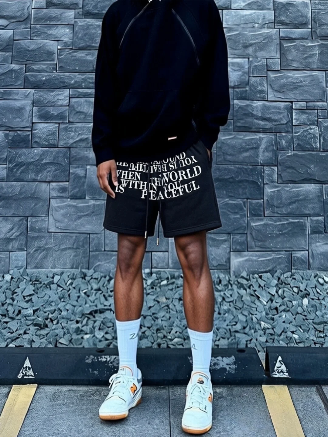 

Casual Embroidered orts Men's Summer Sports Beach Pants Fitn Loose Baskeall Pants mid Waist hine Embroidery Polyest...