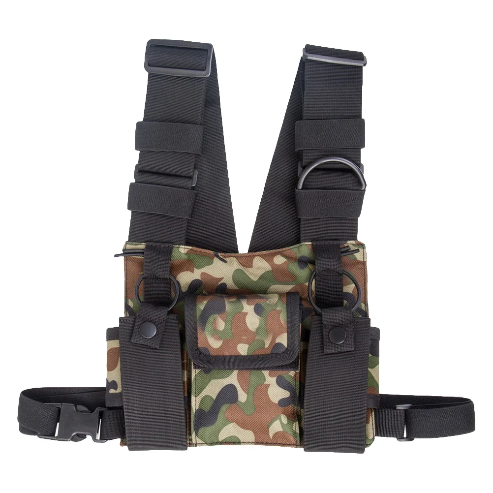 

Chest Bag Waterproof Durable Adjustable Strap For Outdoor Hiking Camping Running Cycling Storage Radio Harness Chest Pack
