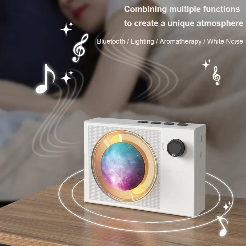 Portable Planet Sleeper Bluetooth Speaker  TF Card Support Wireless BT HIFI Stereo Music Player 6 Natural Sound Atmosphere Light