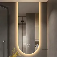 Modern Smart Bath Mirrors with Light Toilet Personality Wall Mounted Defogging Washstand Mirror Light Luxury Vanity Mirror L