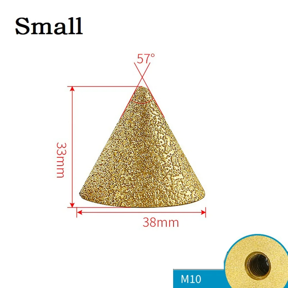 Imagem -05 - Diamond Beveling Chanfro Bit Cone Esculpir Polimento Rebolo para Cortador de Telhas de Porcelana Aparar Linha M10 38 mm 50 mm 1pc