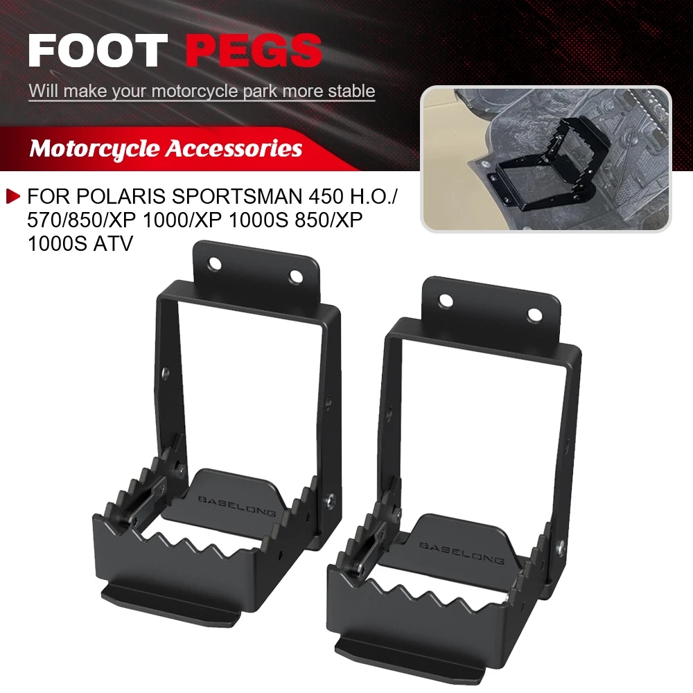 ATV Universal Modle All Years Rear Set Foot Pegs For Polaris Sportsman 450 H.O./570/850/XP 1000/XP 1000S 850/XP 1000S