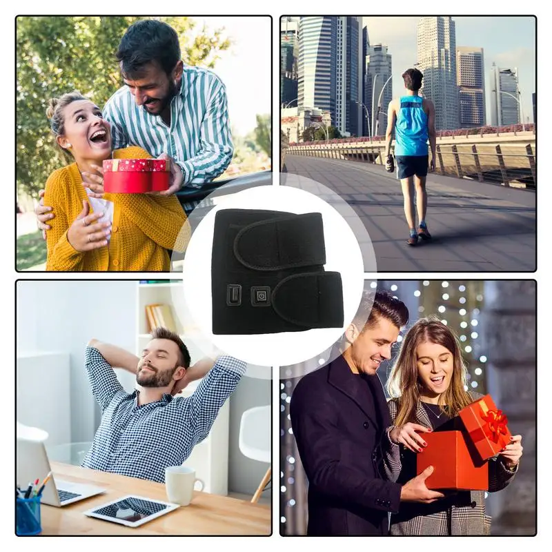 Knee Heating Pad USB Rechargeable Knee Heat Pad With 3 Heating Level Overheat Protection Small Heating Pad Comfortable