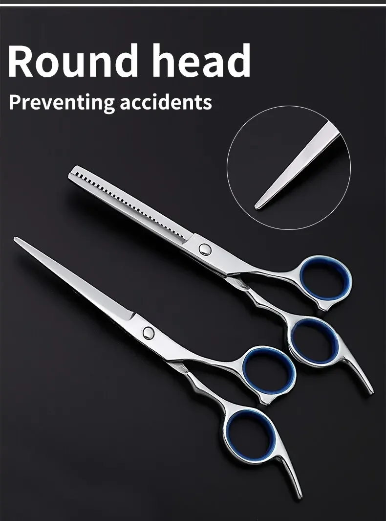 Professionelle Friseurschere aus Edelstahl zum Schneiden und Ausdünnen für den Heim- und Salongebrauch – Detail 3