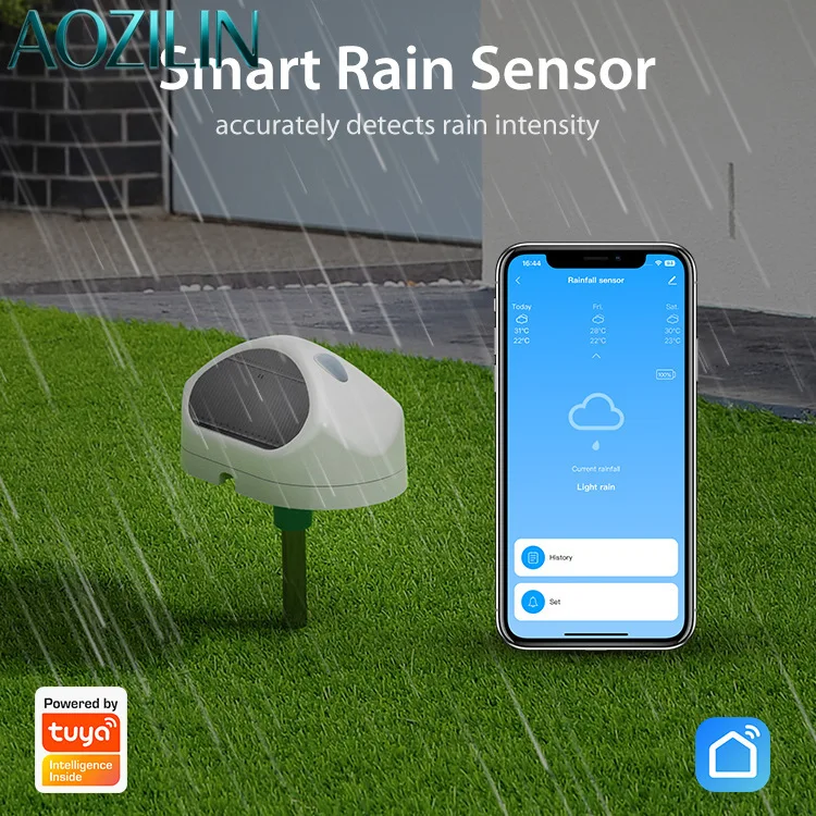 AOZILIN Waterproof WiFi Rain Detector Intelligent Rain Sensor Remote Alarm Scene Linkage Environment Monitoring Module