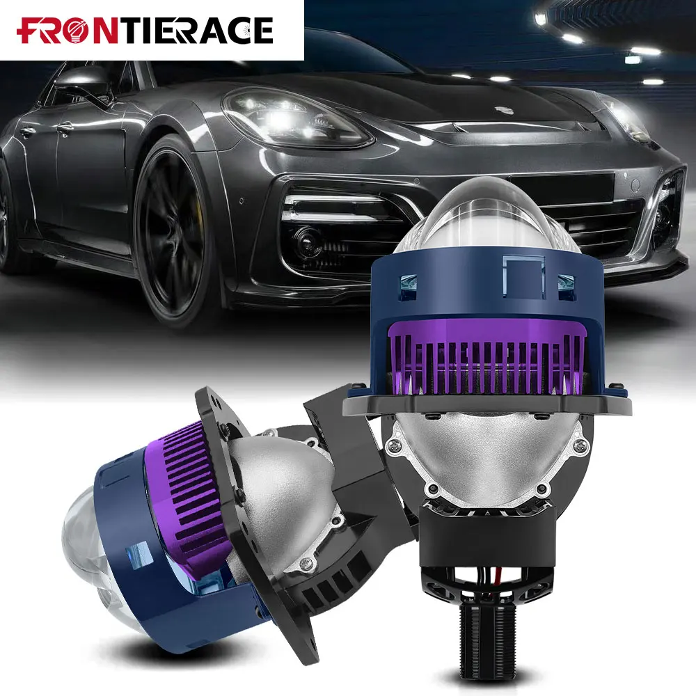 LED Lighthouse Projector Bifocal Lens Laser 400w Fog LED High+Low Beam Bi LED Fog Lights for Universal Bright 400W  Fog Lamp