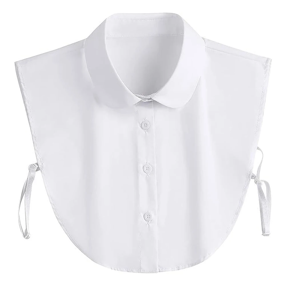 Men Women Detachable Collars Solid Color Fake Shirt Collar Unisex Versatile Casual Business Collar Apparel Accessories