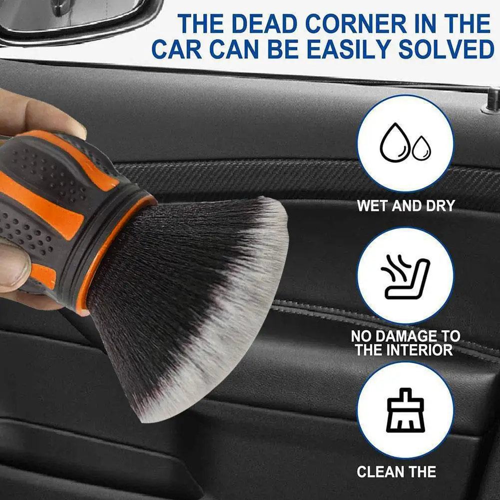Cepillo para detalles de Interior de coche, mantenimiento de limpieza, aire acondicionado de coche, ventilación de aire, polvo, cepillo de cerdas suaves, cepillo para el cuidado de limpieza del coche
