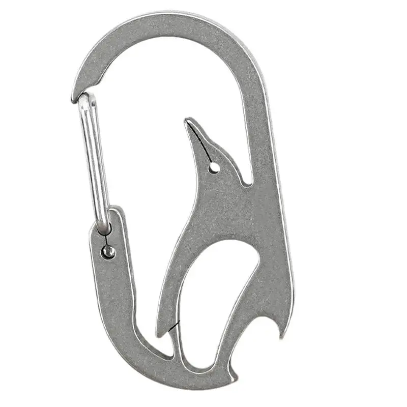 Heavy Duty Key Chain Bottle Opener Titanium Multi Tool Key Carabiner Anti-Lost Quick Release Key Ring Carabiner For Men