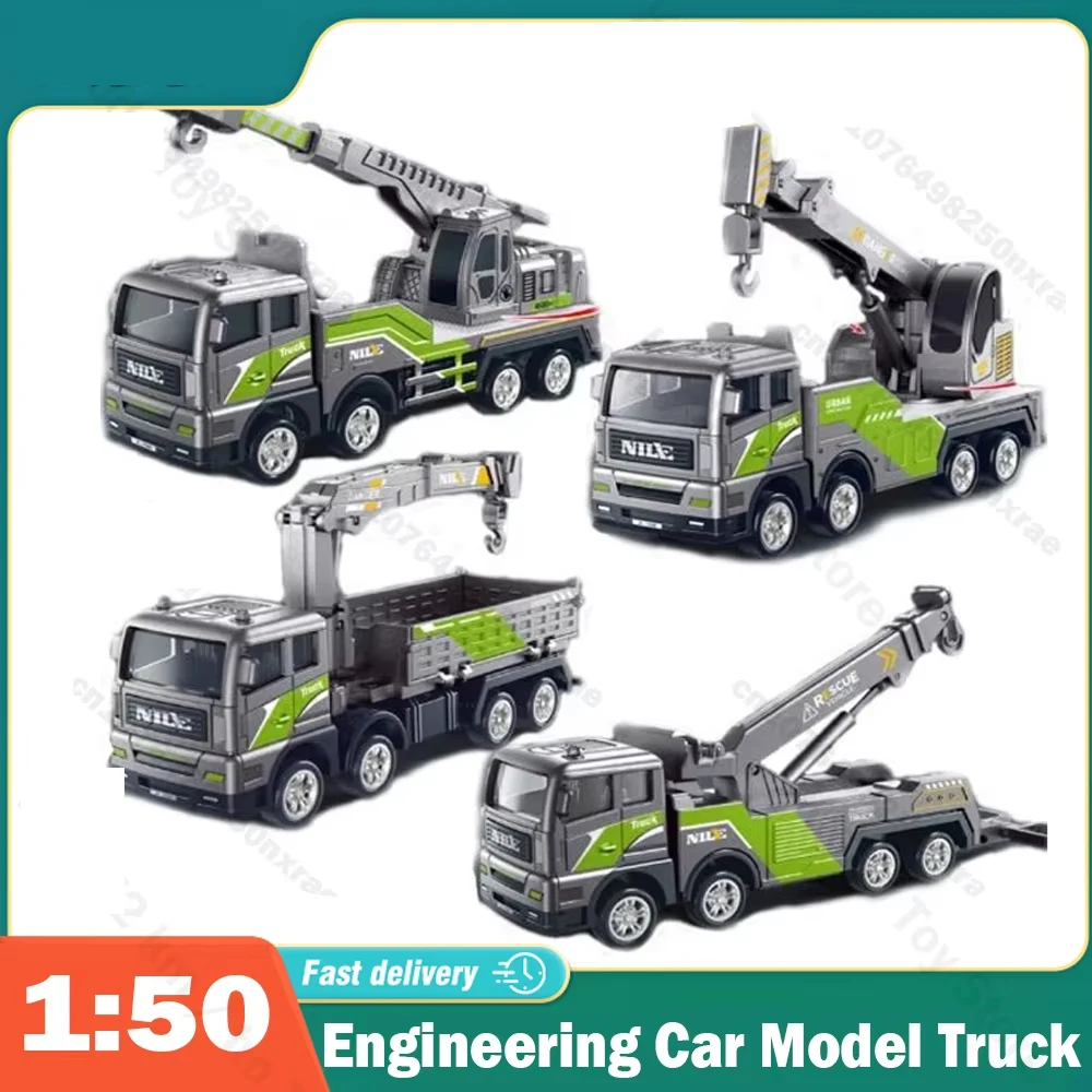 

Engineering Car Model Truck Toys Alloy Diecast Simulation Crane Bulldozer Excavator Forklift Vehicles Collection Boys for Boys