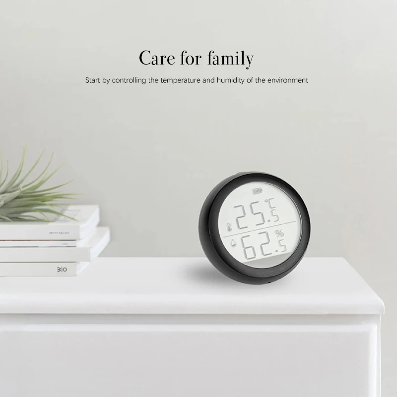 Digital Thermometer Tuya Battery Powered Smart Temperature And Humidity Sensor Long Standby Indoor Hygrometer