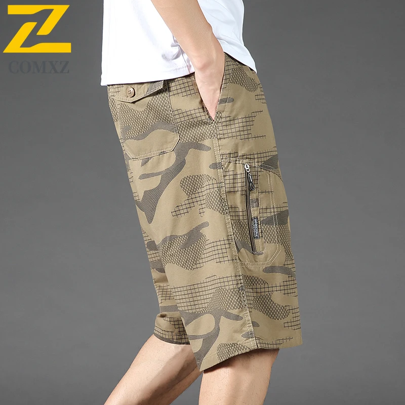 2025 جديد الصيف السراويل فضفاضة تنفس متعددة سستة جيب وظيفية السراويل الرياضية اليابانية كامو العمل السراويل كبيرة الحجم الرجال ارتداء