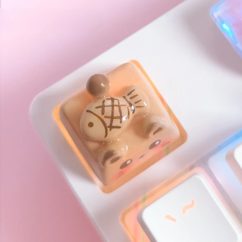 Customized MiFuny Kawaii Cat Keycap 3D Resin Original Handmade Gaming Artistic Keycaps for Mechanical Keyboards Gift