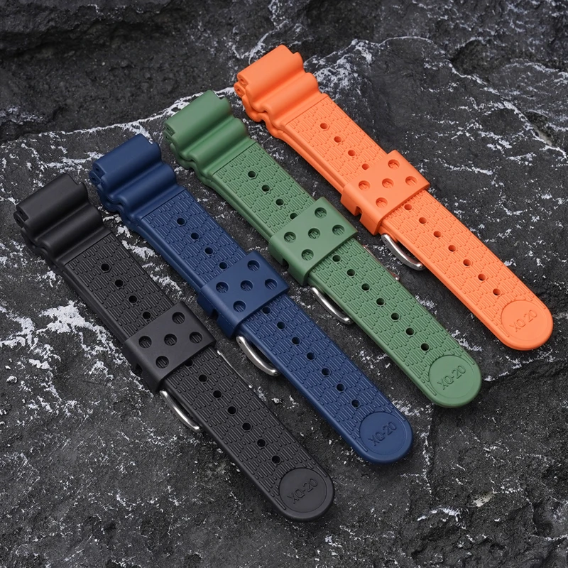 FKM Fluoro Rubber Strap 20mm 22mm Men Diving Sports Wrist Bracelet Accessories for Seiko Turtle Prospex Water Ghost Watch Band