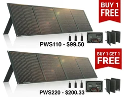 POWERWIN 110W Foldable Solar Panel PWS110, 24% High Efficiency 12V for Solar Generator Power Station -Outdoor Camping Essentia