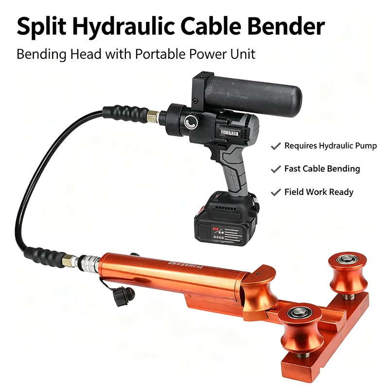 Split-type hydraulic cable bending machine for 500mm² CCD cables